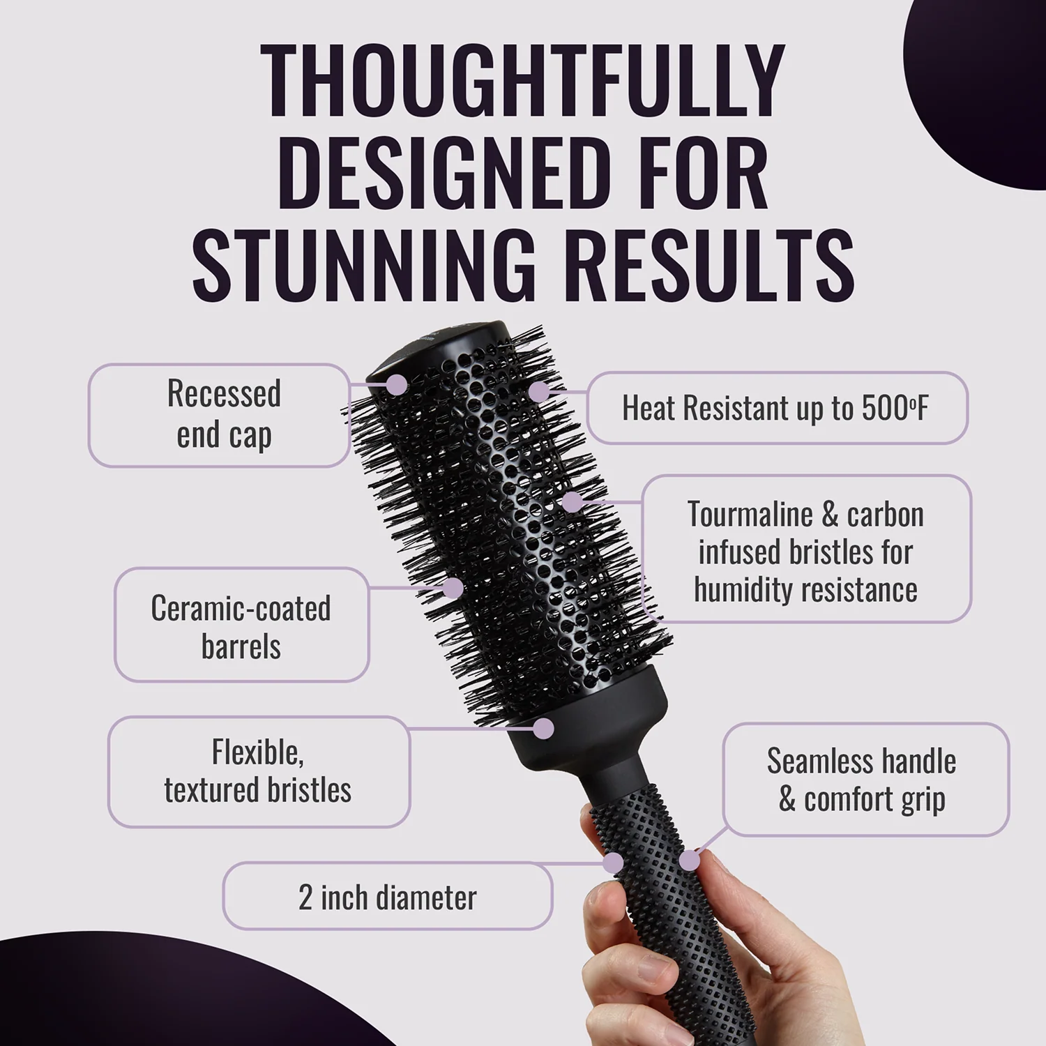 Pro er53 Ionic Ceramic Round Brush - Image 3