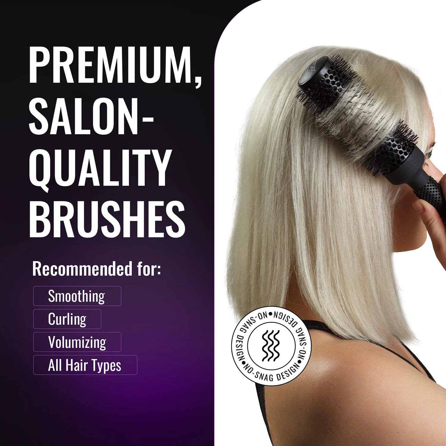 er65  Ionic Ceramic Round Hair Brush - Image 5